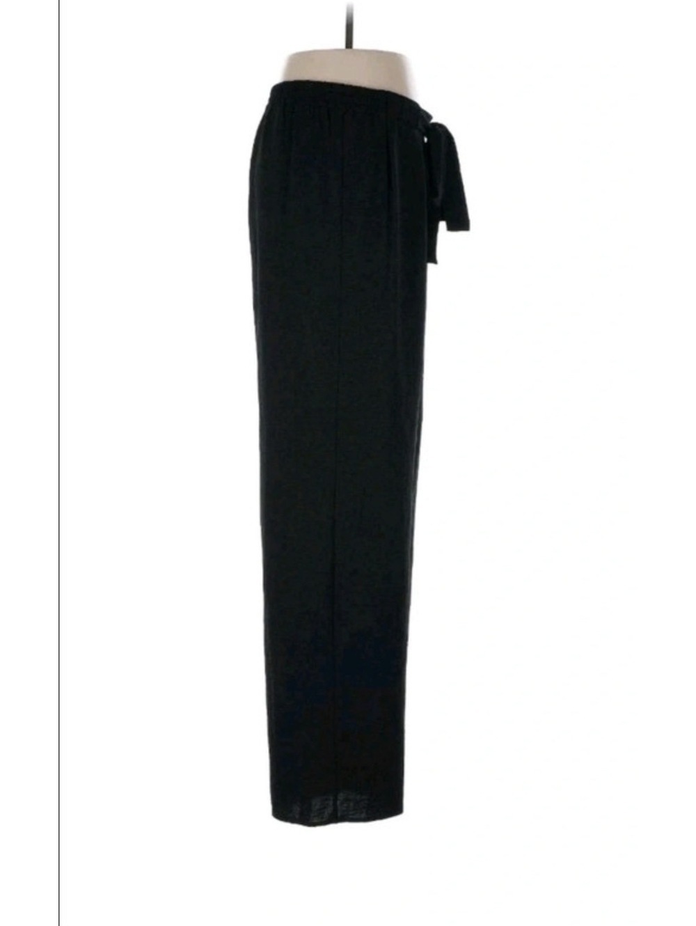 Ming Wang Black Wide Leg Elastic Waist Tie Pants Size 10 - Picture 6 of 7